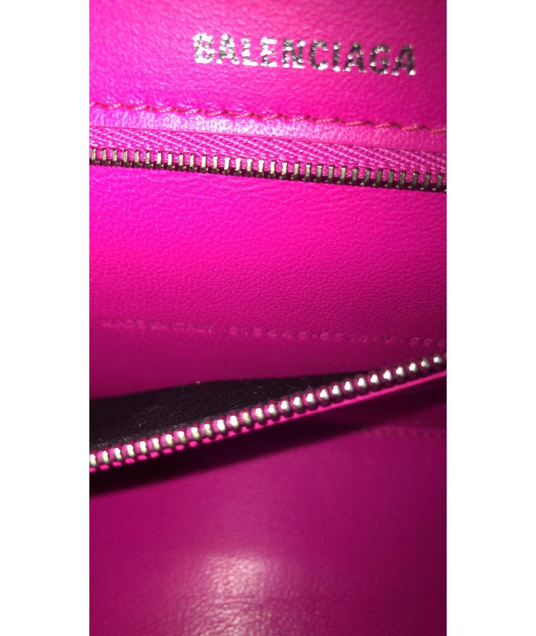 BALENCIAGA Розовая кожаная сумка через плечо, фото 4