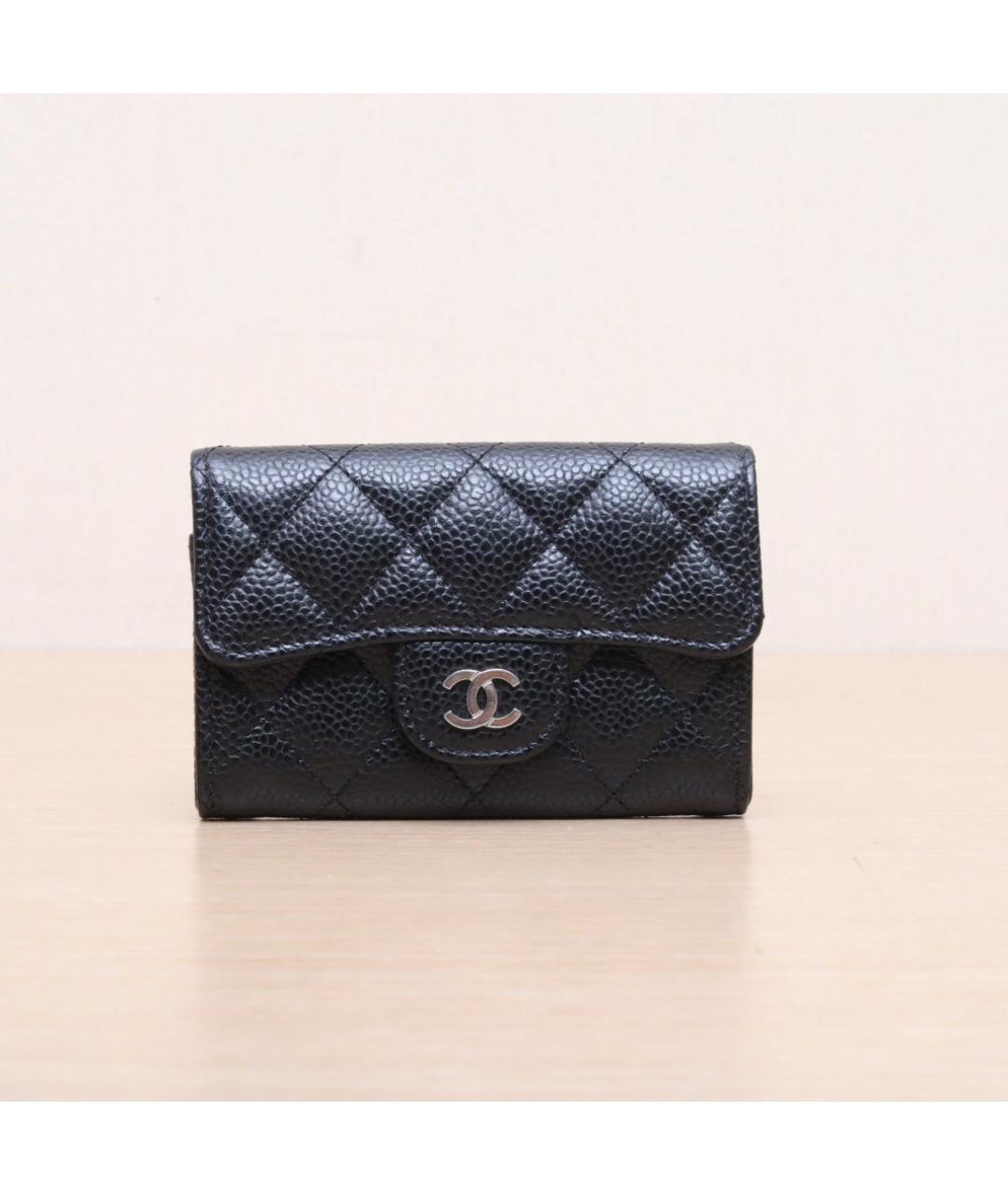 CHANEL Черный кожаный кошелек, фото 2