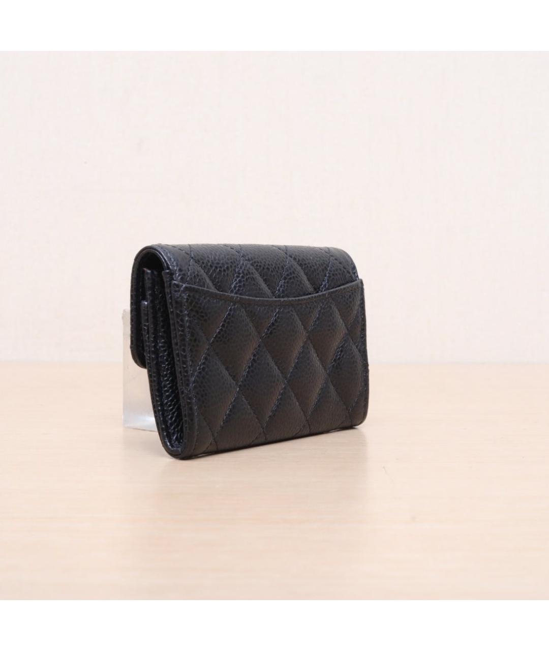 CHANEL Черный кожаный кошелек, фото 5