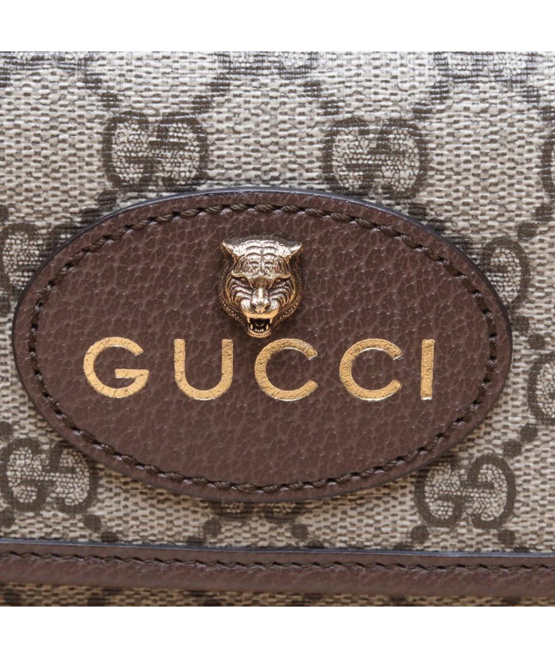GUCCI Коричневая кожаная сумка через плечо, фото 7