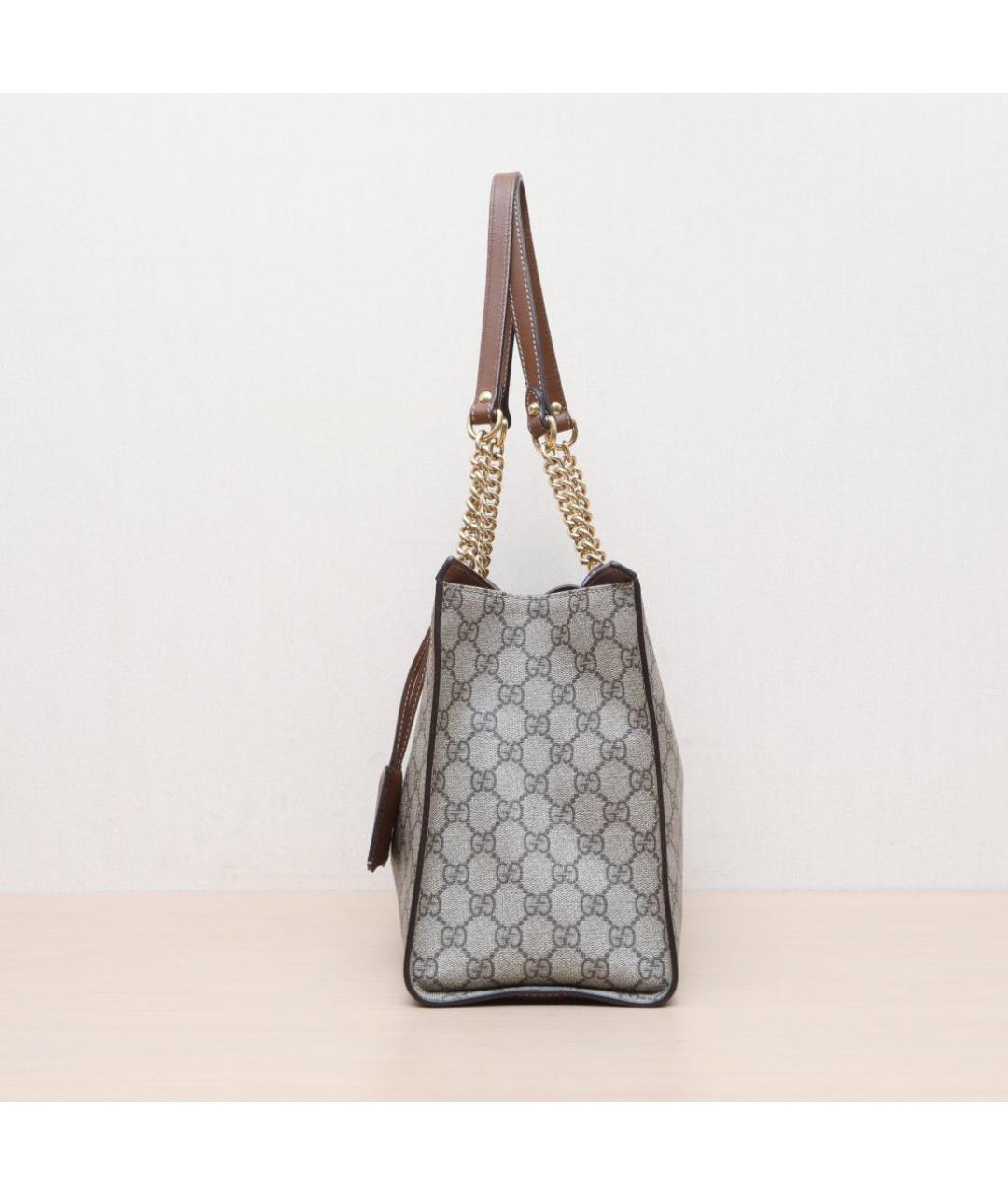 GUCCI Коричневая кожаная сумка через плечо, фото 4