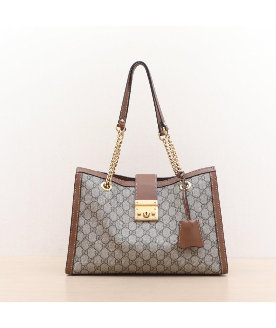 GUCCI Коричневая кожаная сумка через плечо, фото 2
