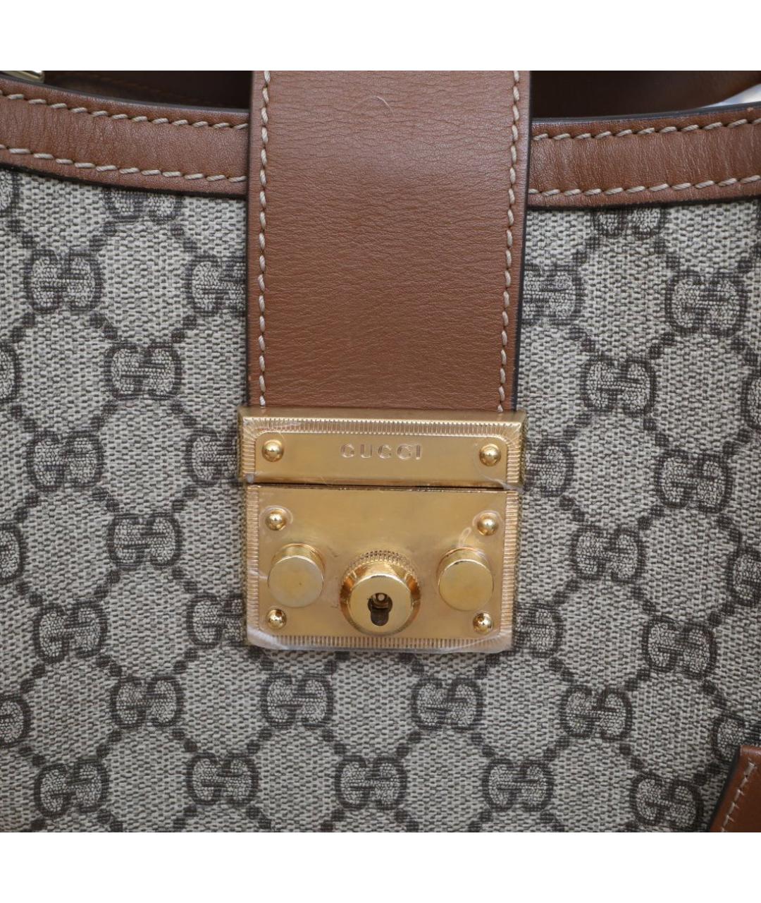 GUCCI Коричневая кожаная сумка через плечо, фото 7