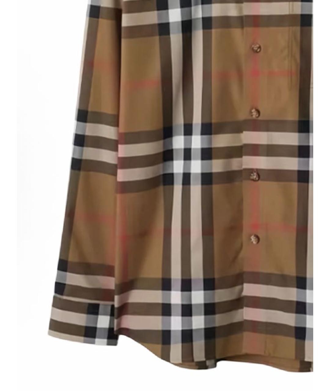 BURBERRY Коричневая хлопковая кэжуал рубашка, фото 2