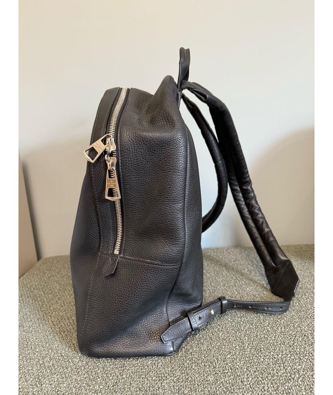 LOUIS VUITTON Черный кожаный рюкзак, фото 6