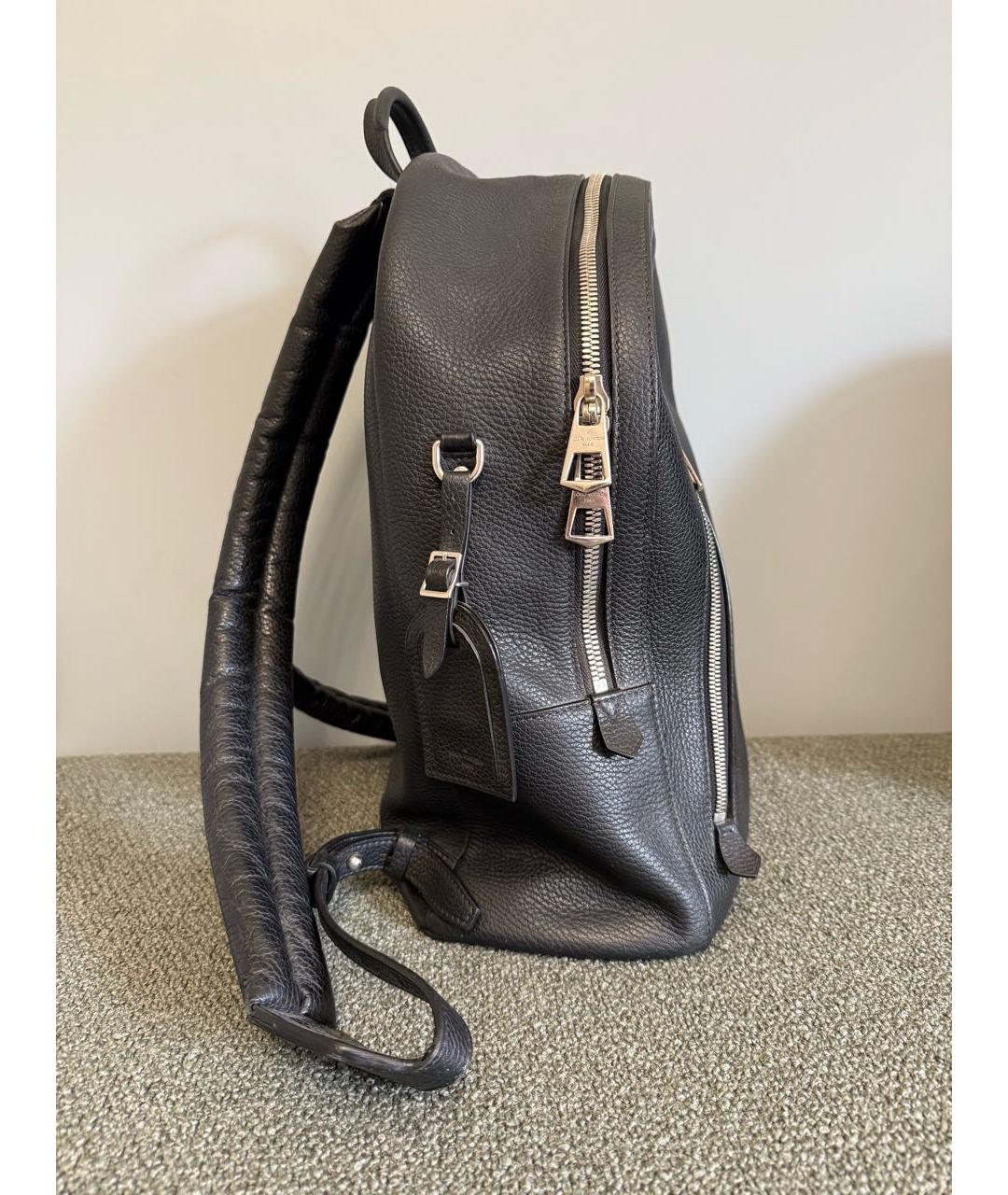 LOUIS VUITTON Черный кожаный рюкзак, фото 2