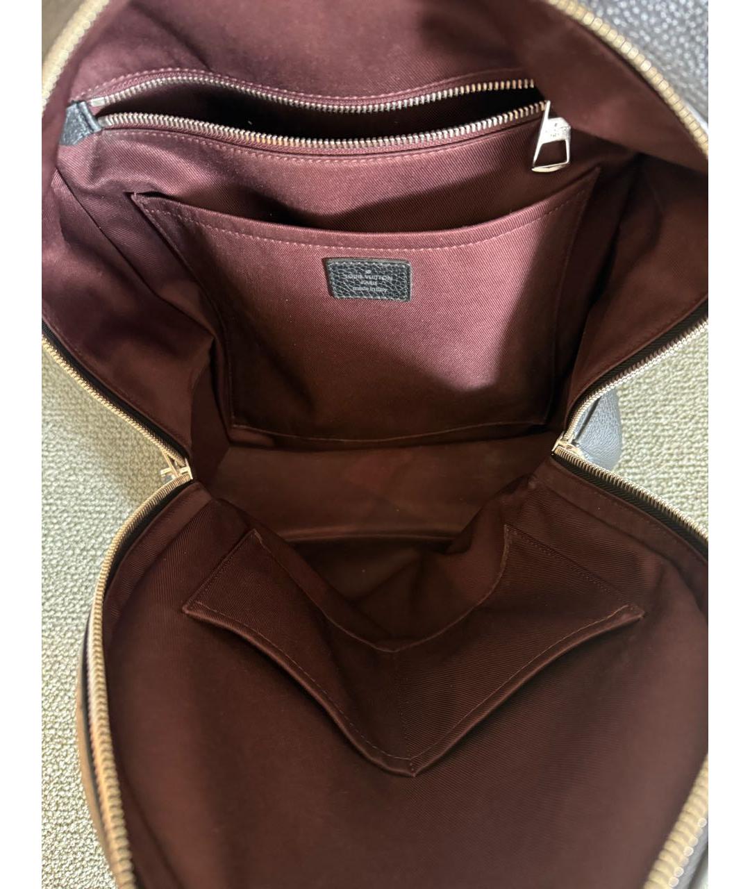 LOUIS VUITTON Черный кожаный рюкзак, фото 4