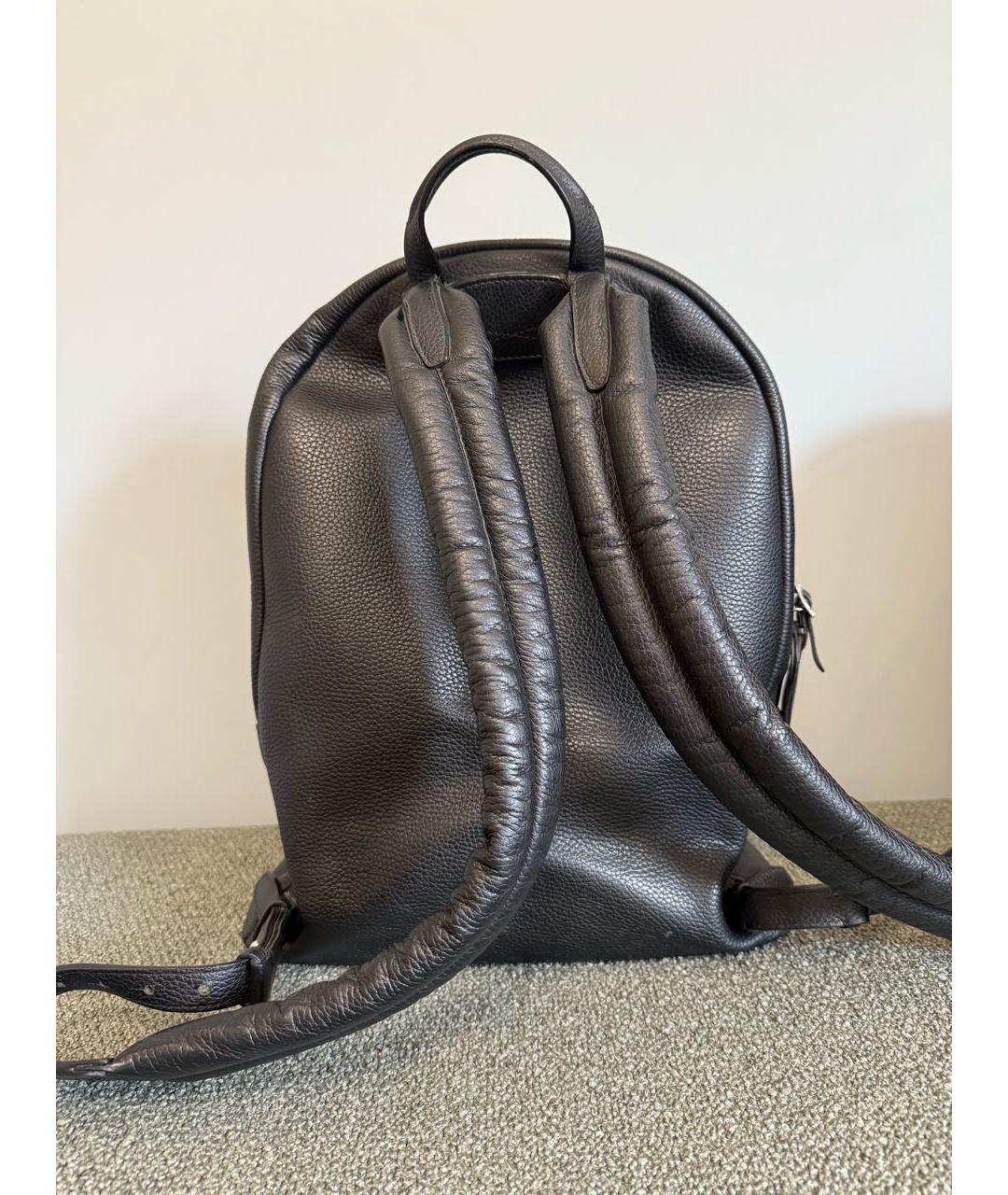 LOUIS VUITTON Черный кожаный рюкзак, фото 3