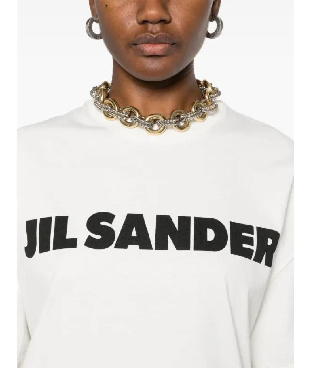 JIL SANDER Белая хлопковая футболка, фото 4