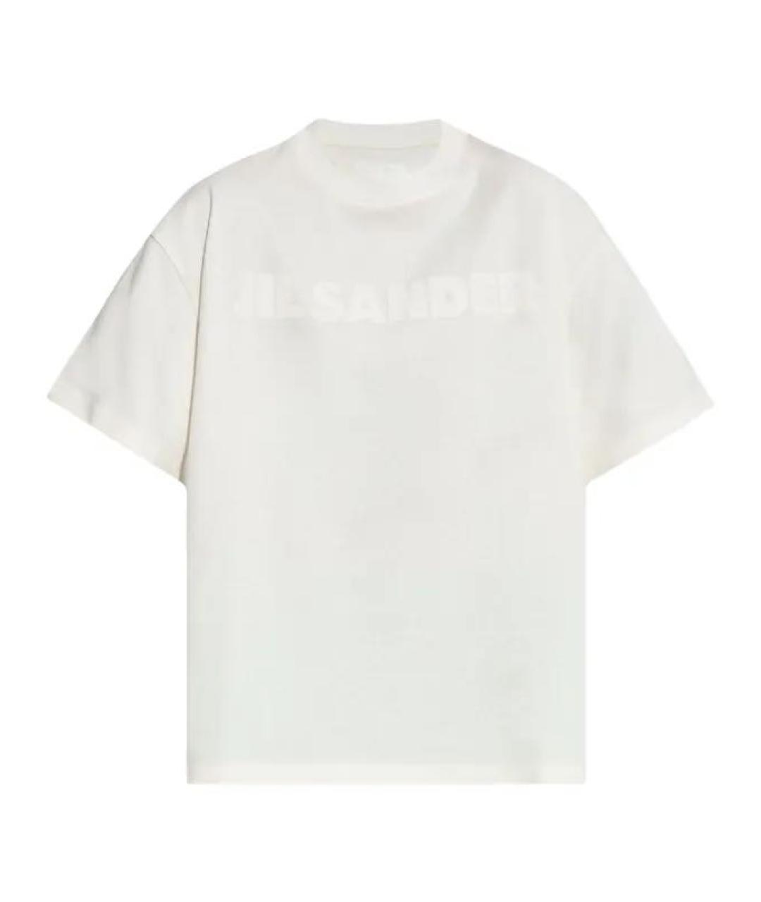 JIL SANDER Белая хлопковая футболка, фото 1