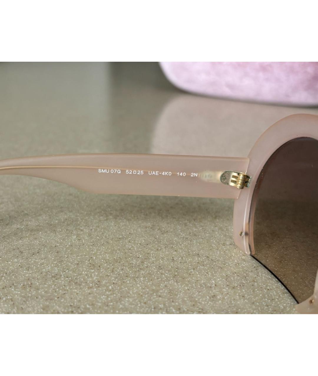 MIU MIU Розовые пластиковые солнцезащитные очки, фото 5