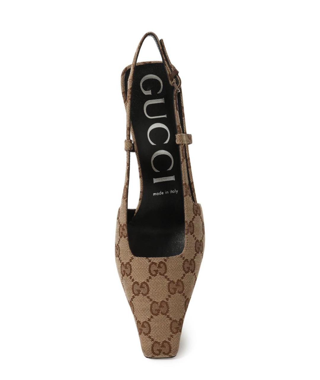 GUCCI Бежевые текстильные туфли, фото 2