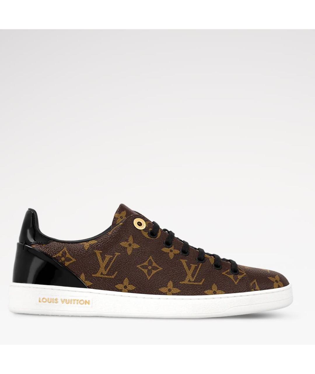 LOUIS VUITTON Коричневые кожаные кеды, фото 7