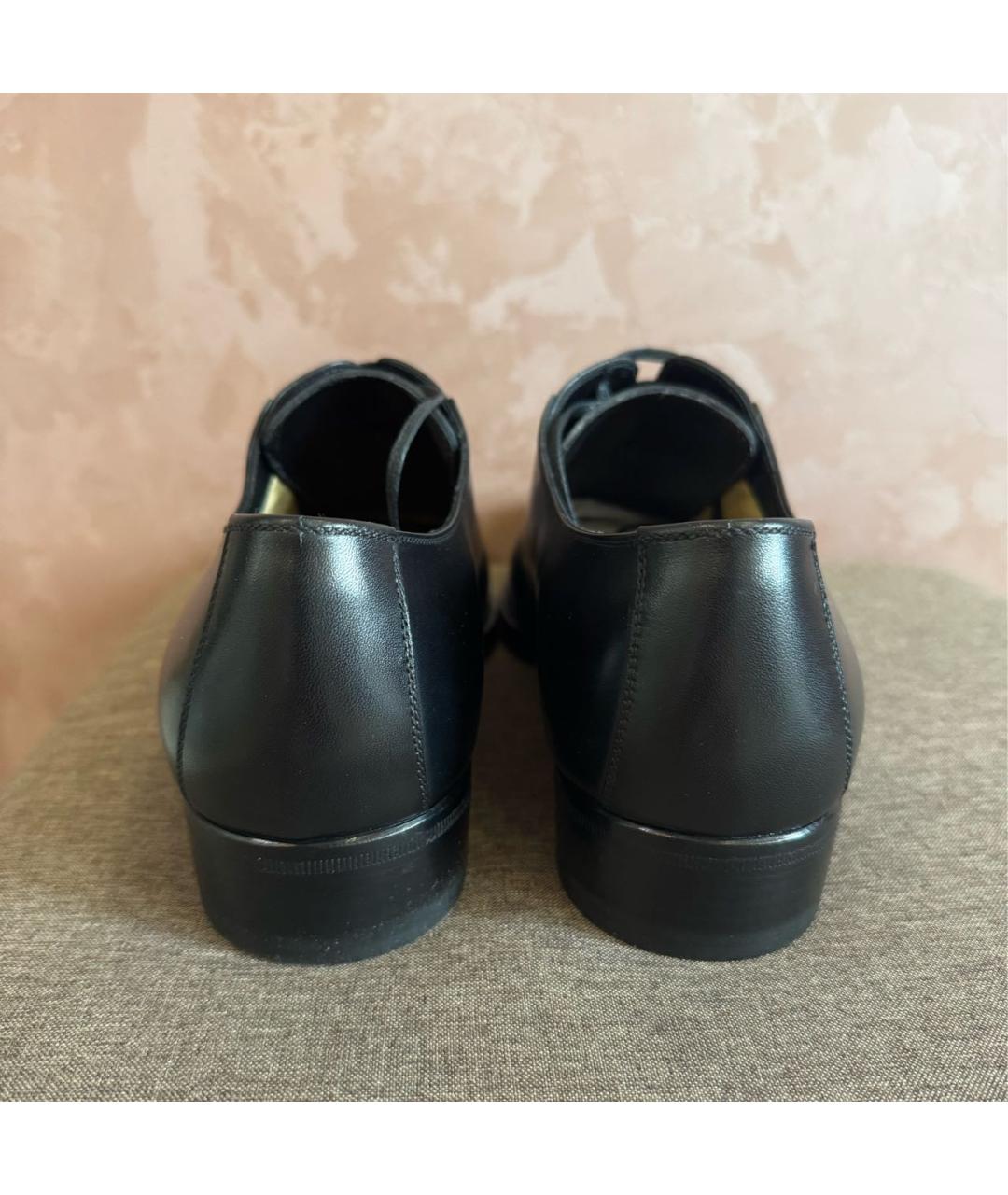 GUCCI Черные кожаные туфли, фото 4