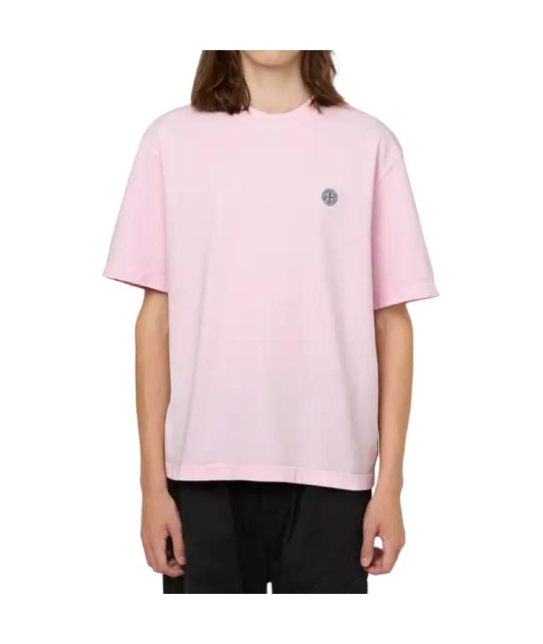 STONE ISLAND Розовая футболка, фото 2