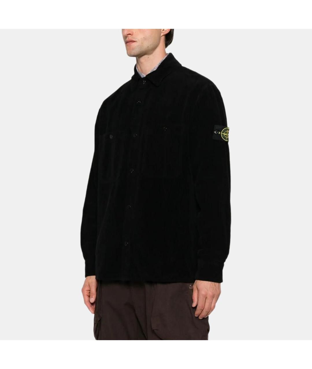 STONE ISLAND Черная хлопковая куртка, фото 5