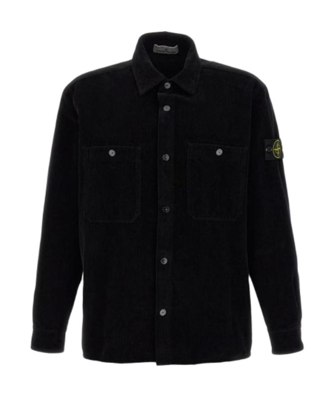 STONE ISLAND Черная хлопковая куртка, фото 1