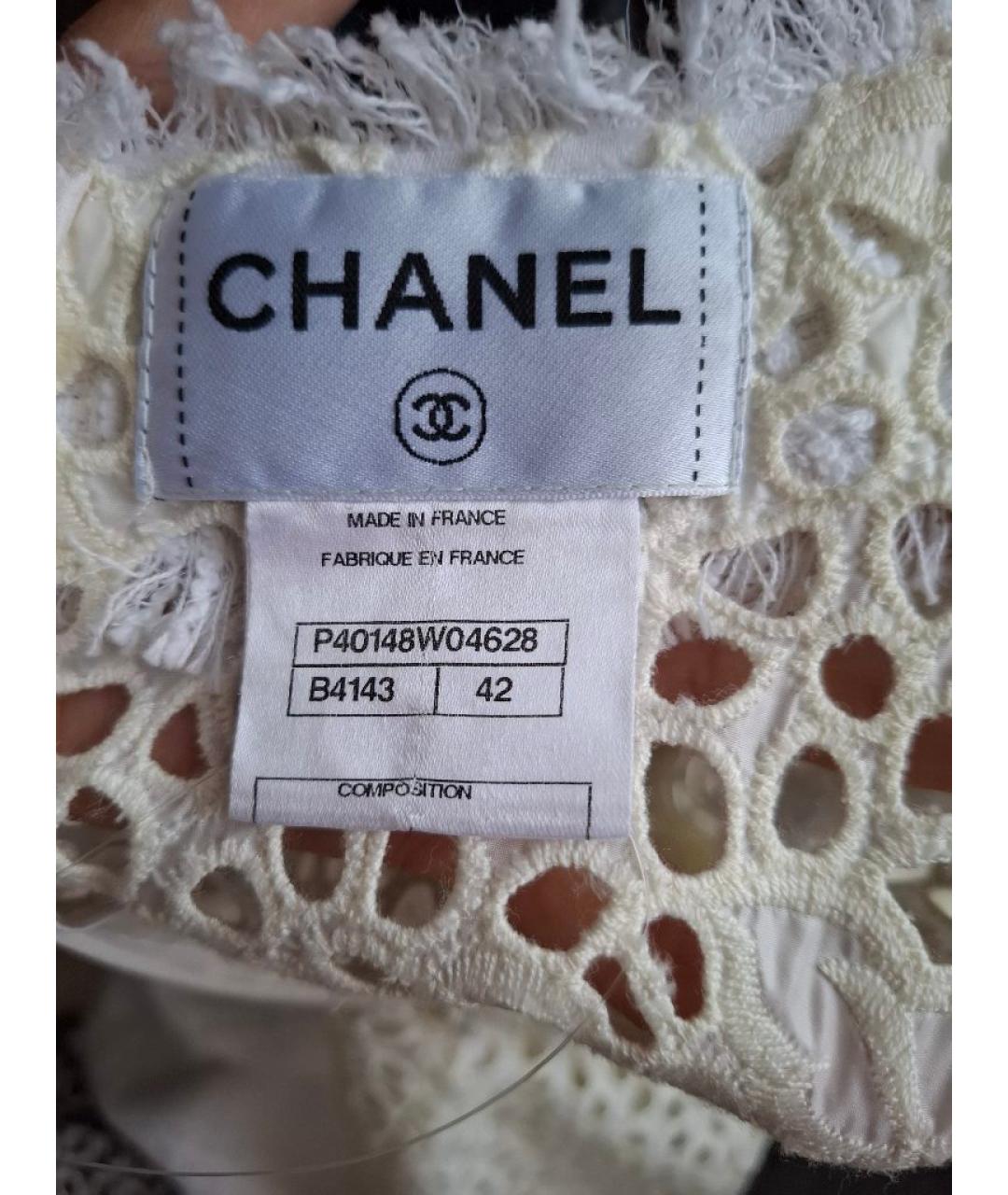CHANEL Белое повседневное платье, фото 3