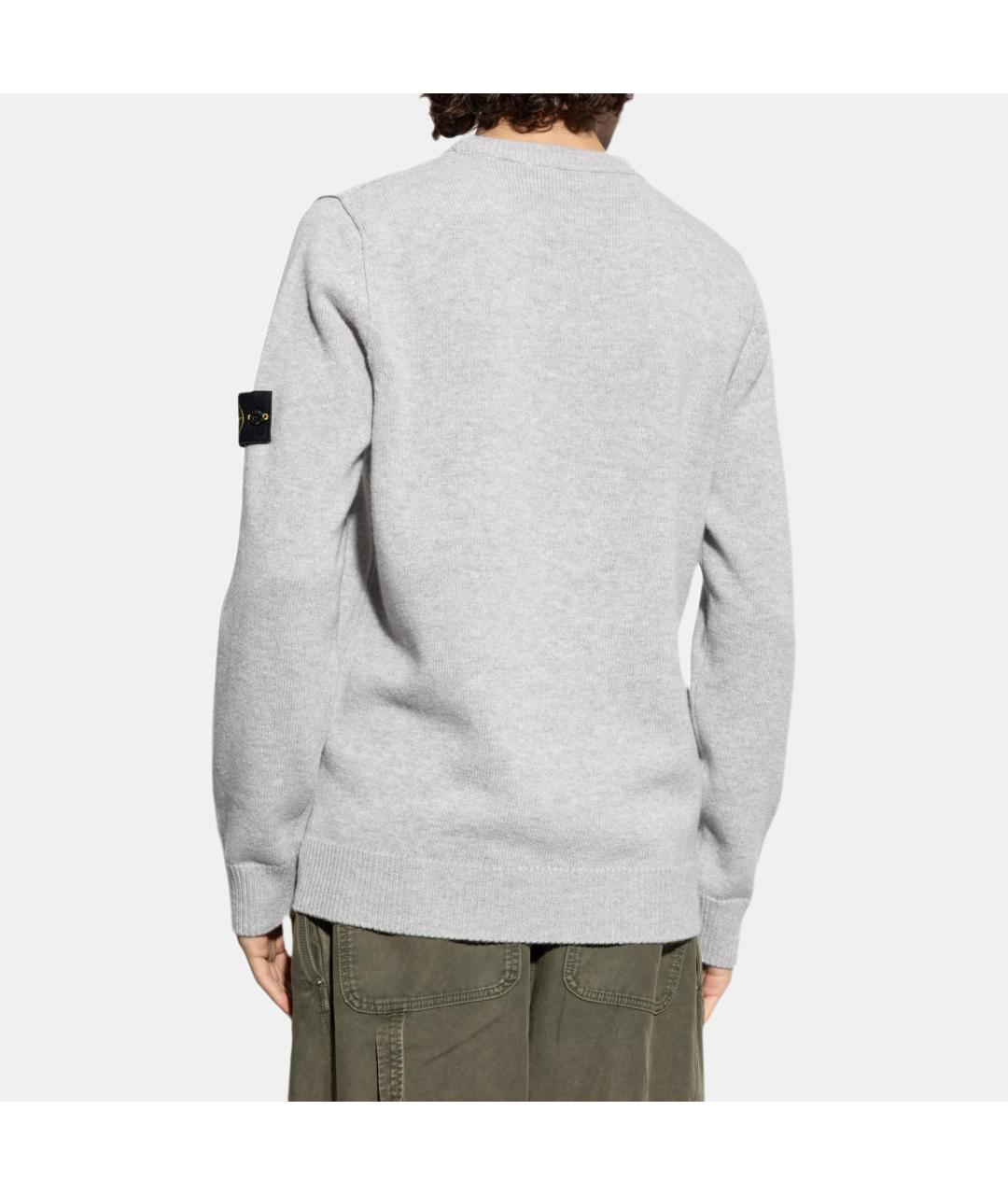 STONE ISLAND Серый джемпер / свитер, фото 4