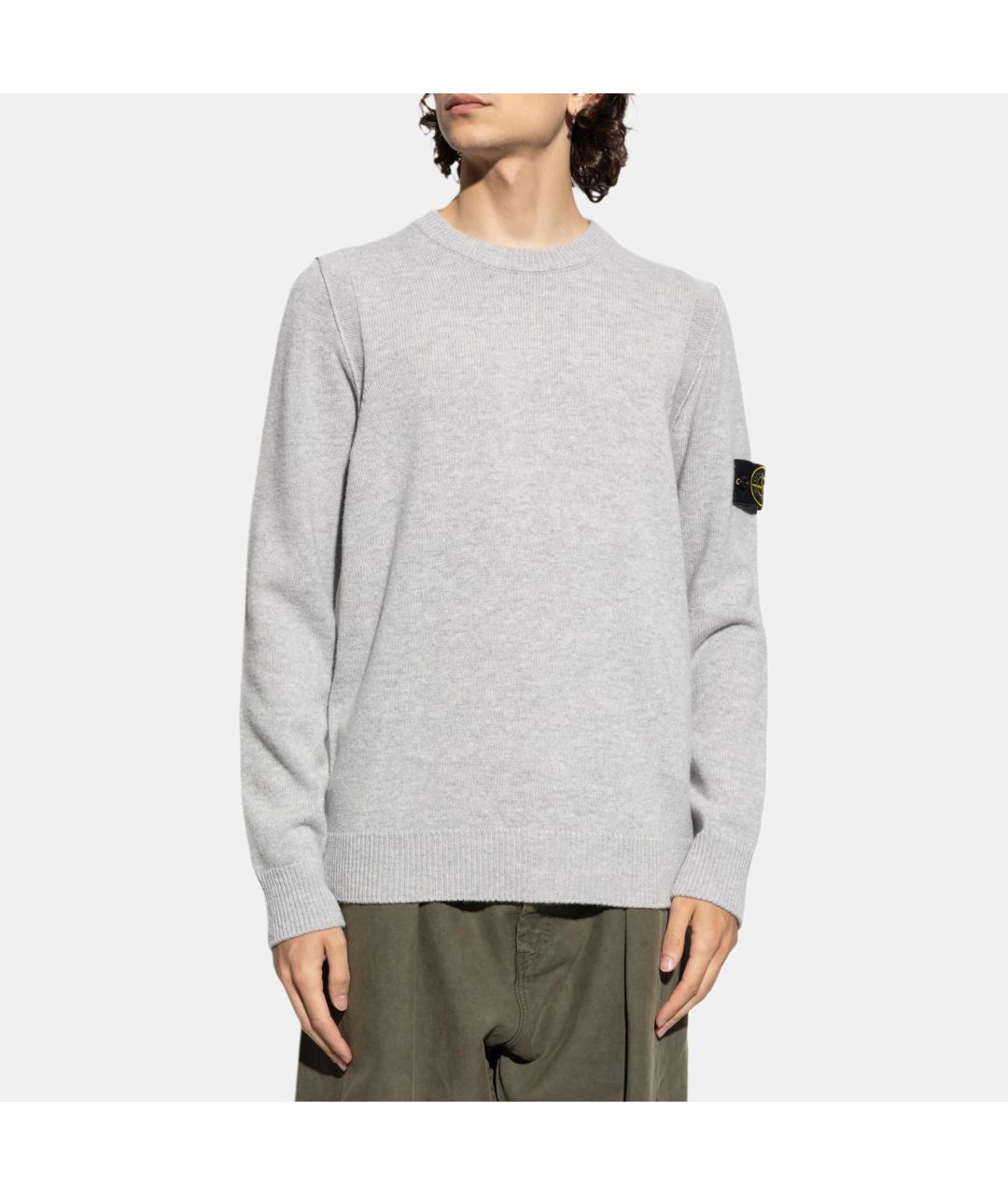 STONE ISLAND Серый джемпер / свитер, фото 3