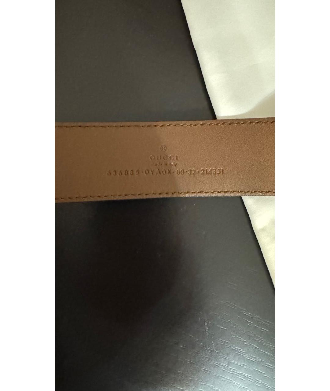 GUCCI Коричневый кожаный ремень, фото 5