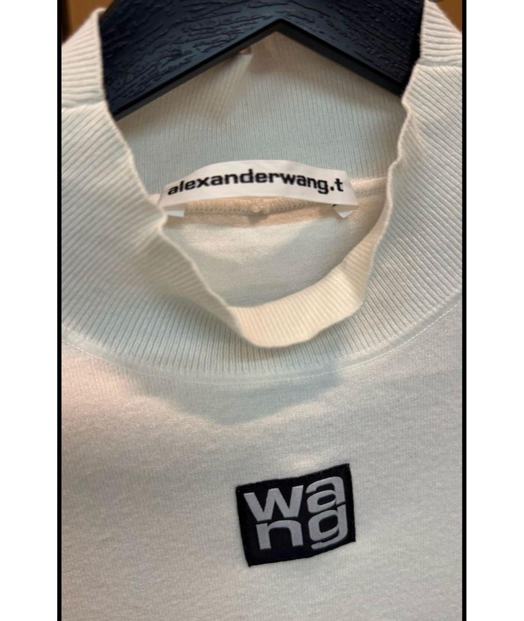 T BY ALEXANDER WANG Белая хлопковая футболка, фото 3