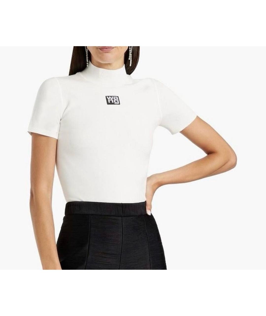 T BY ALEXANDER WANG Белая хлопковая футболка, фото 5