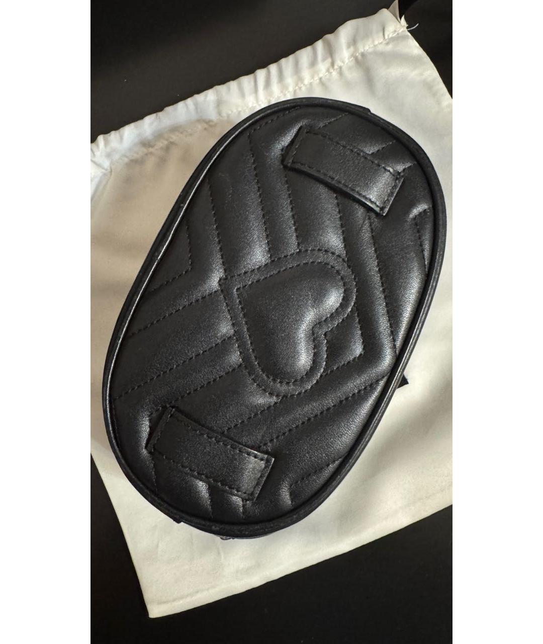 GUCCI Черная кожаная поясная сумка, фото 2