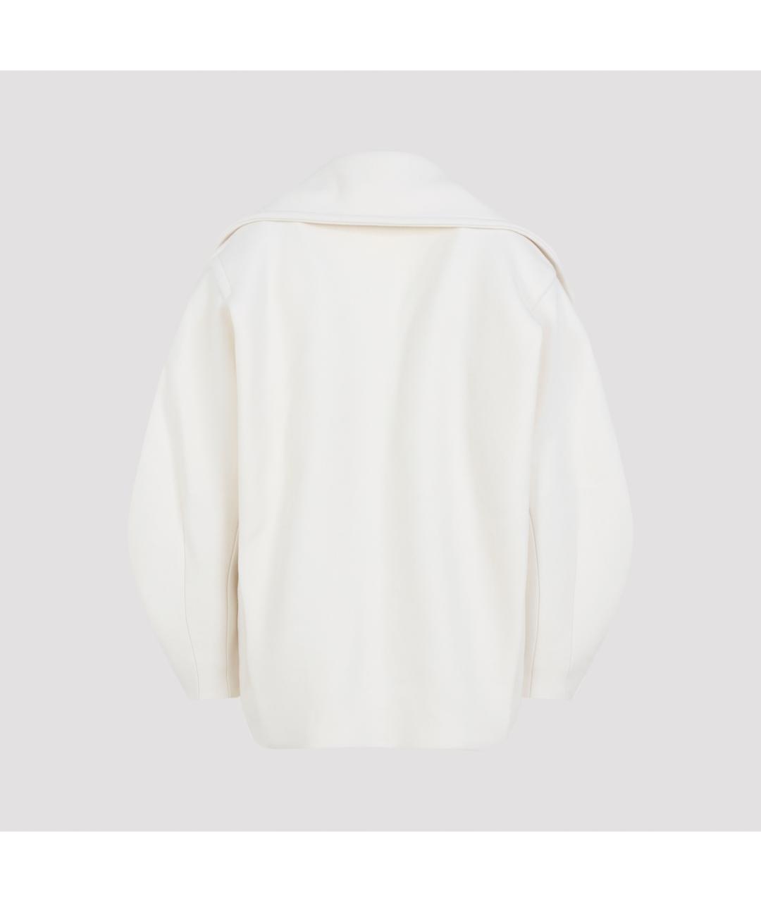 JACQUEMUS Белое шерстяное пальто, фото 3