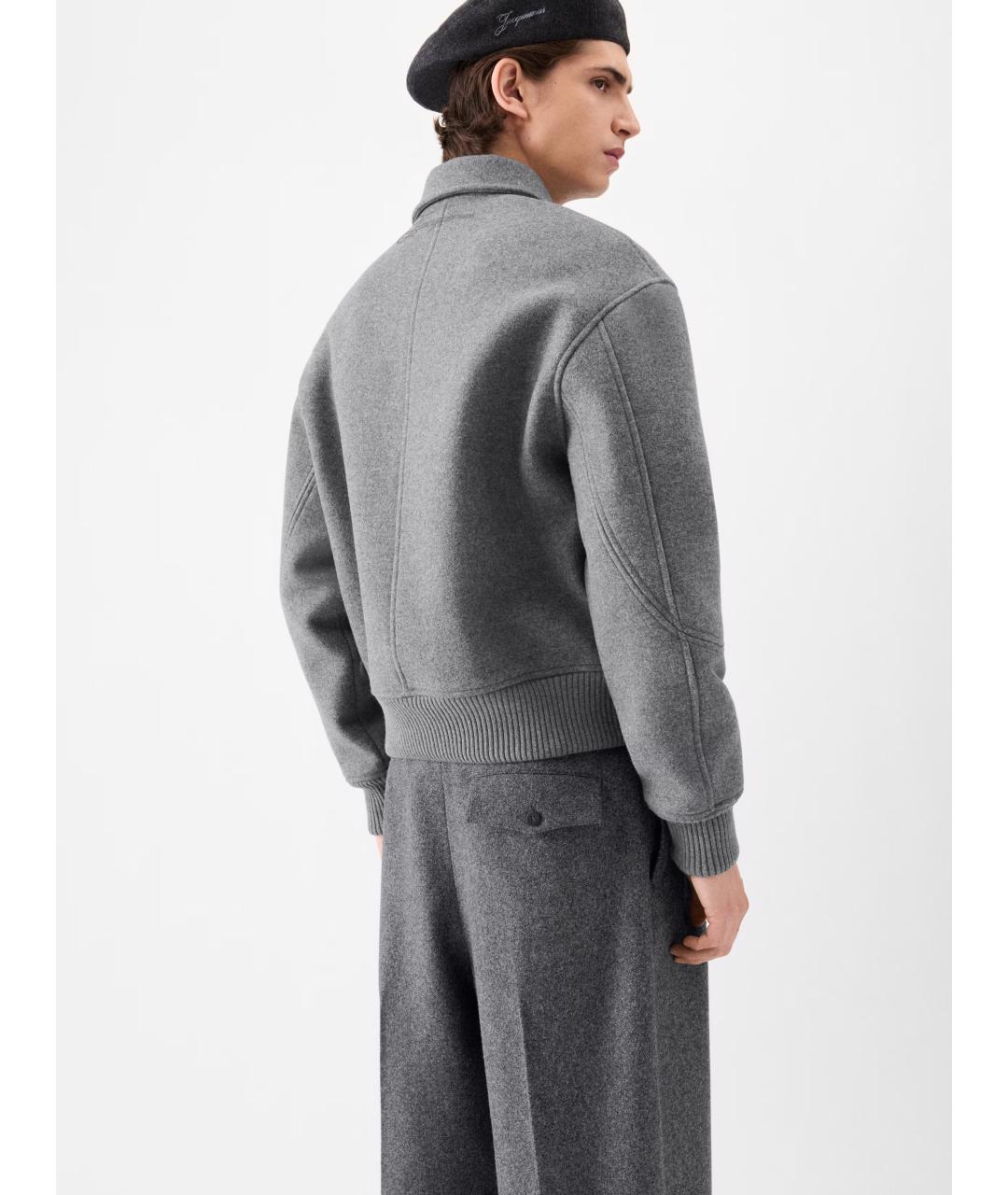 JACQUEMUS Серая шерстяная куртка, фото 8