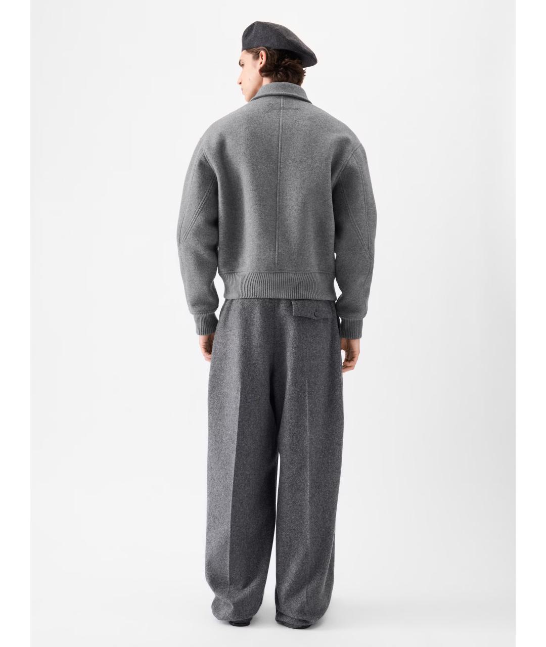 JACQUEMUS Серая шерстяная куртка, фото 7