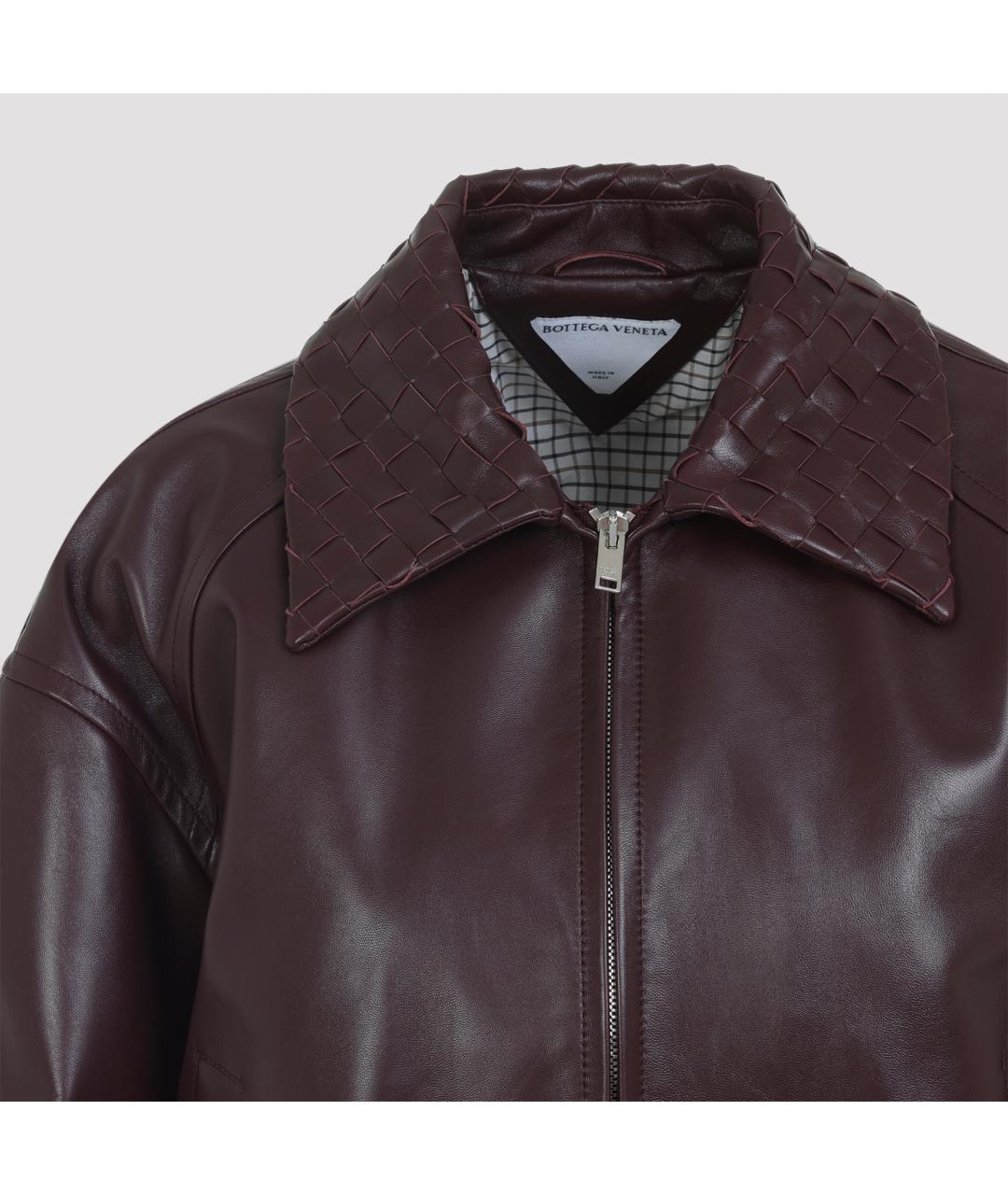 BOTTEGA VENETA Коричневая кожаная куртка, фото 5