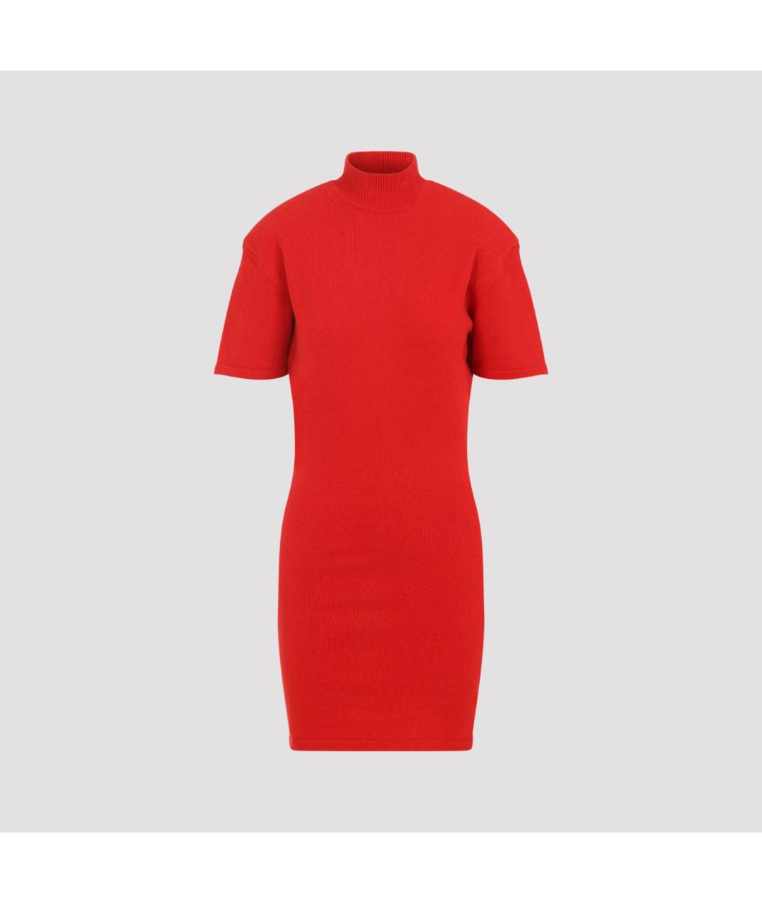JACQUEMUS Красное шерстяное повседневное платье, фото 2