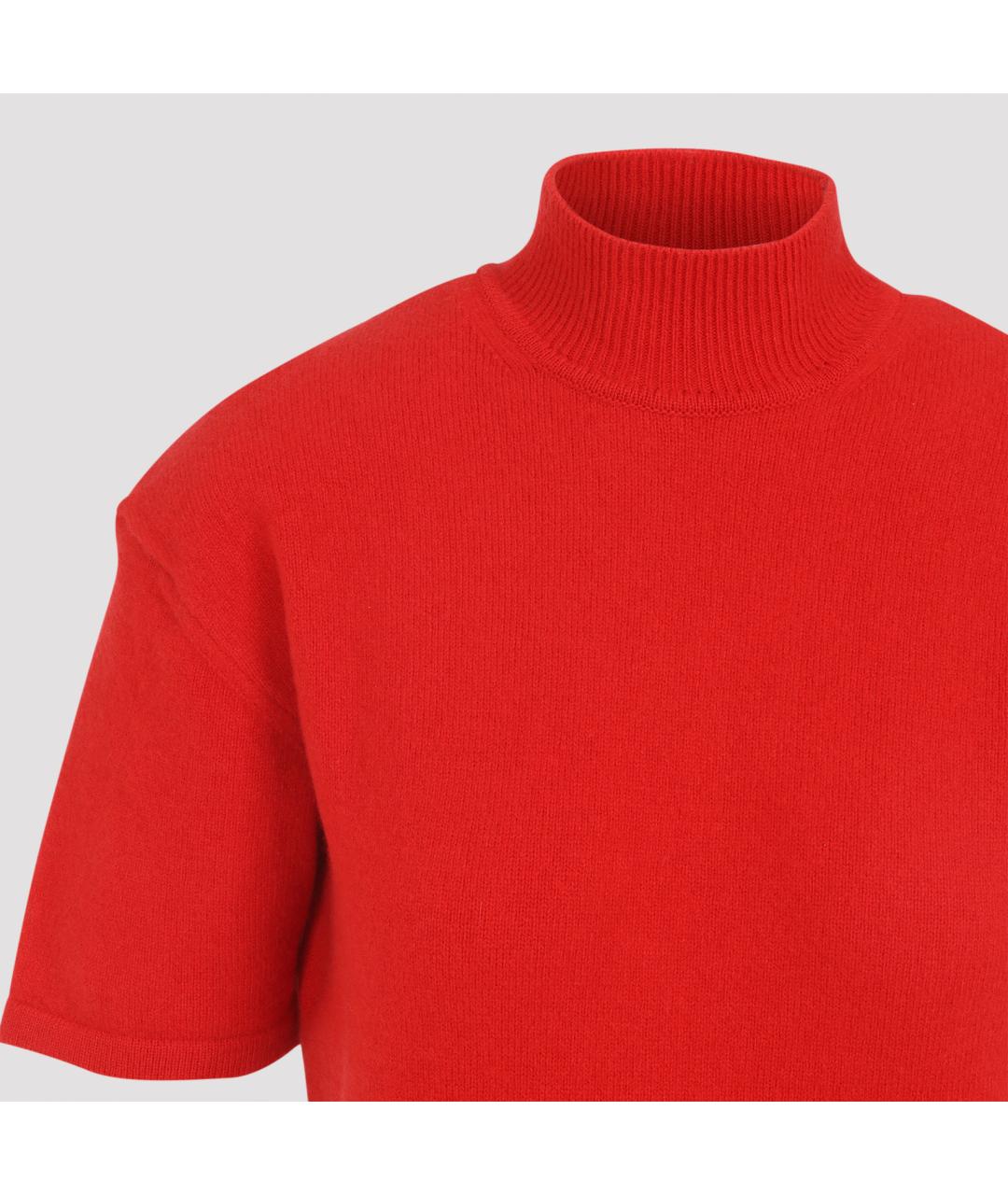 JACQUEMUS Красное шерстяное повседневное платье, фото 5