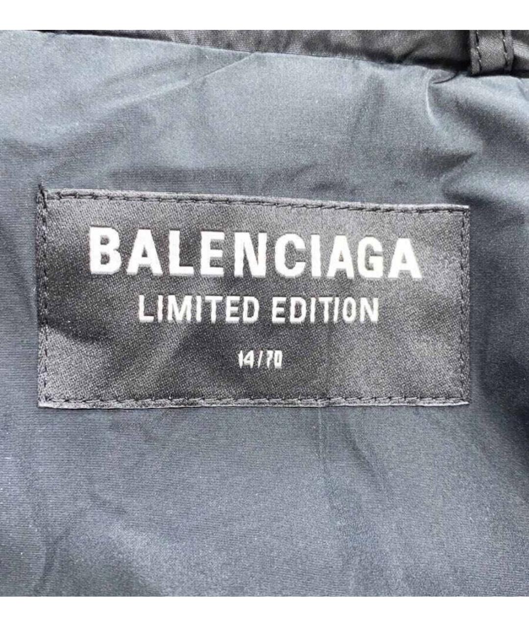 BALENCIAGA Черный полиэстеровый тренч/плащ, фото 3