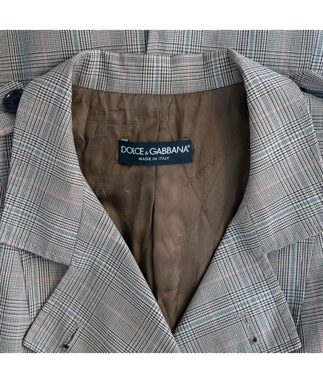 DOLCE&GABBANA Бежевое хлопковое пальто, фото 3