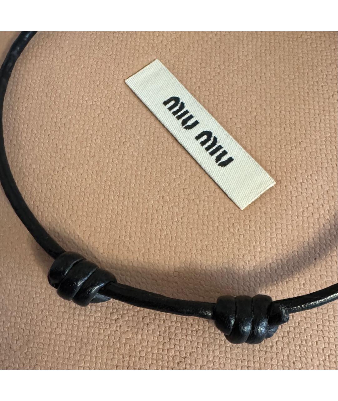 MIU MIU Черный браслет, фото 5