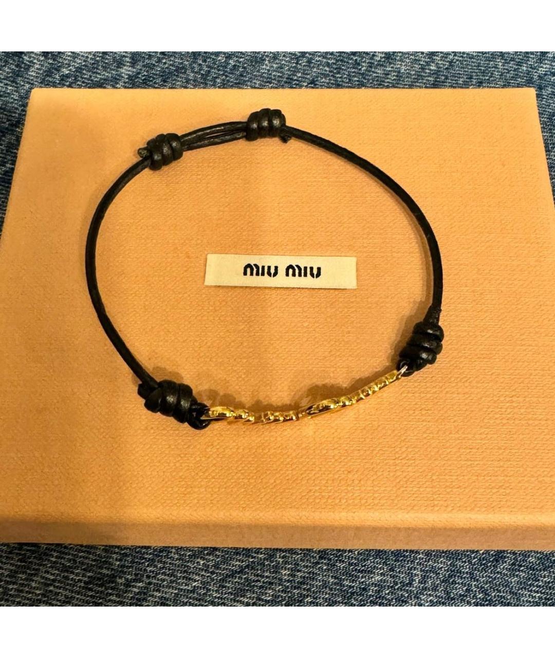 MIU MIU Черный браслет, фото 2