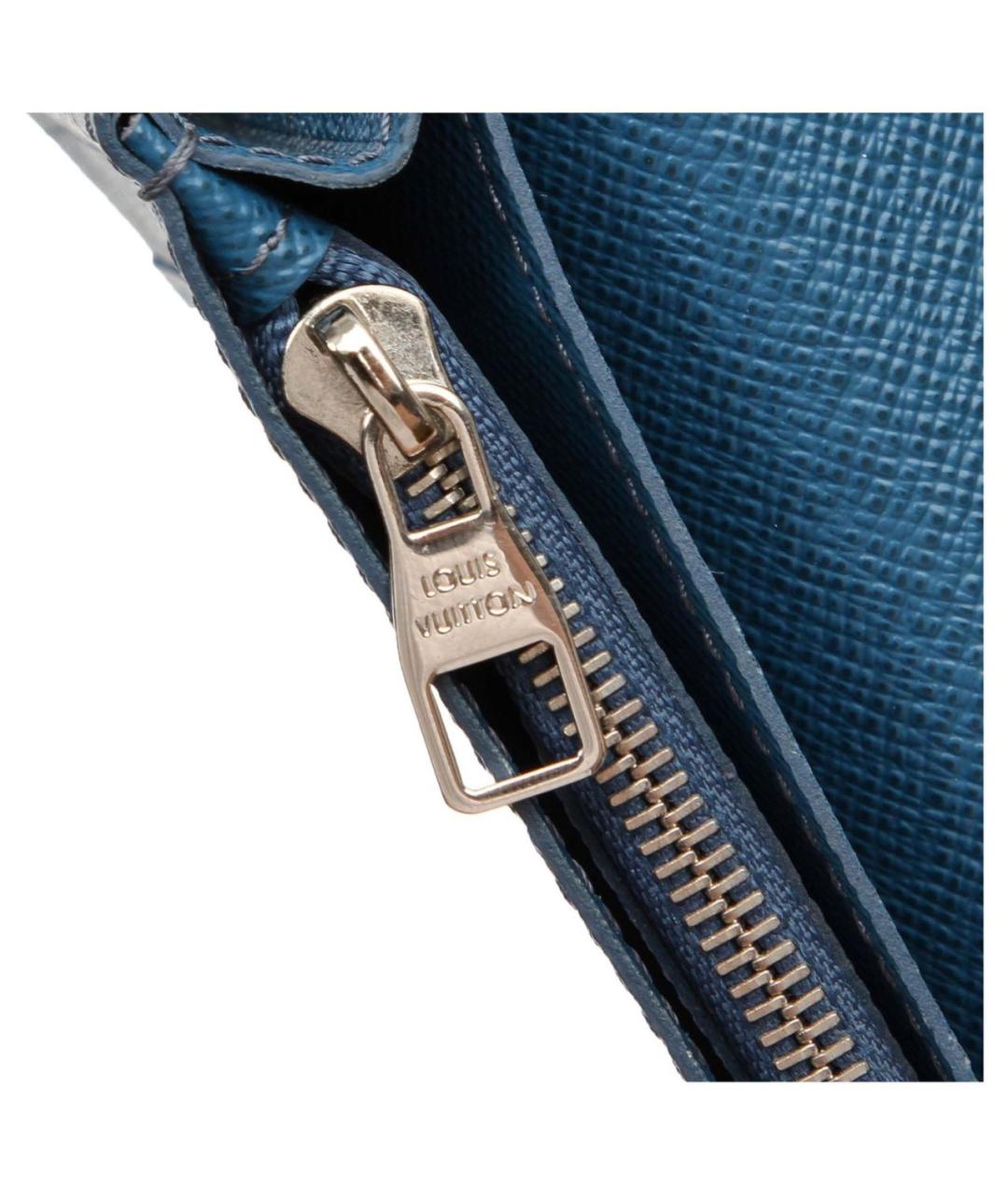 LOUIS VUITTON Черный кожаный кошелек, фото 3