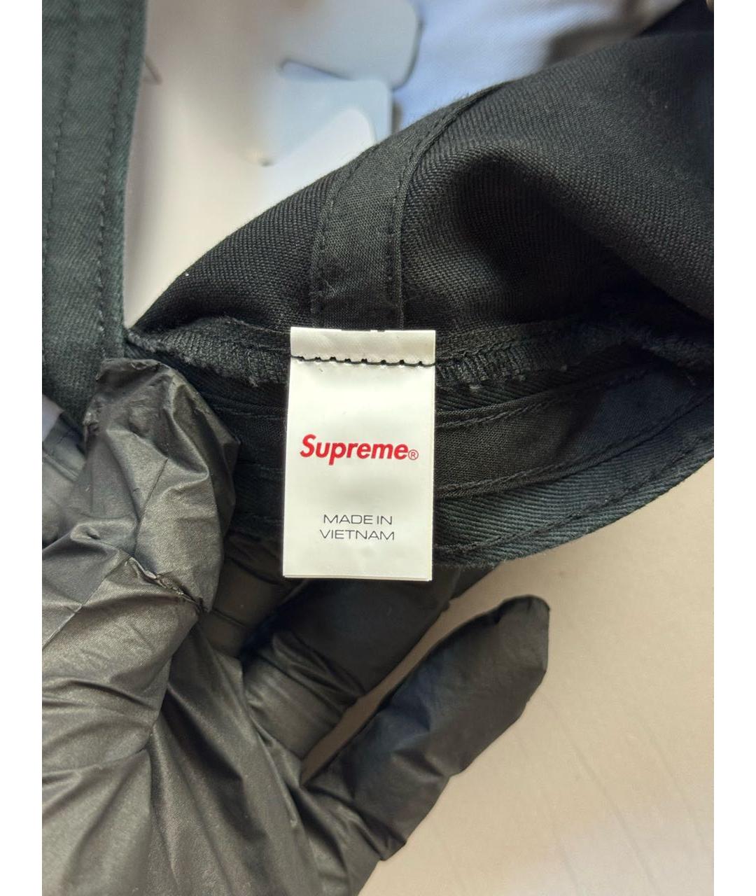 SUPREME Черная хлопковая кепка/бейсболка, фото 8