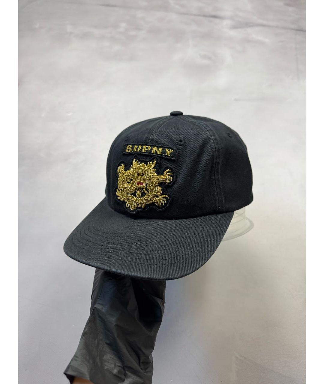 SUPREME Черная хлопковая кепка/бейсболка, фото 3