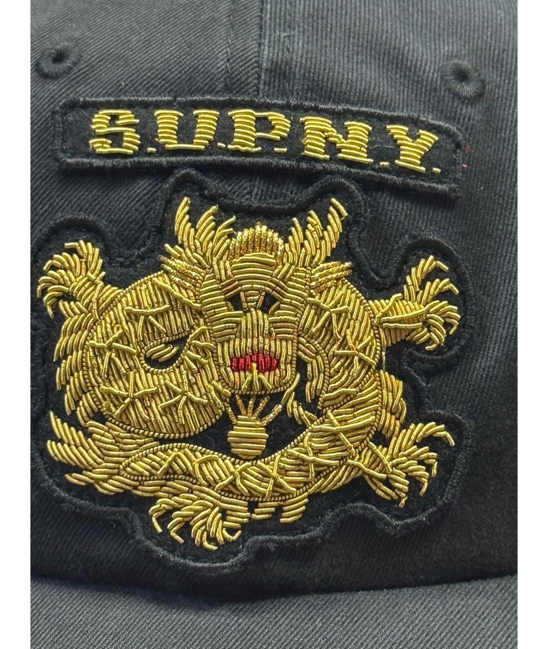 SUPREME Черная хлопковая кепка/бейсболка, фото 4