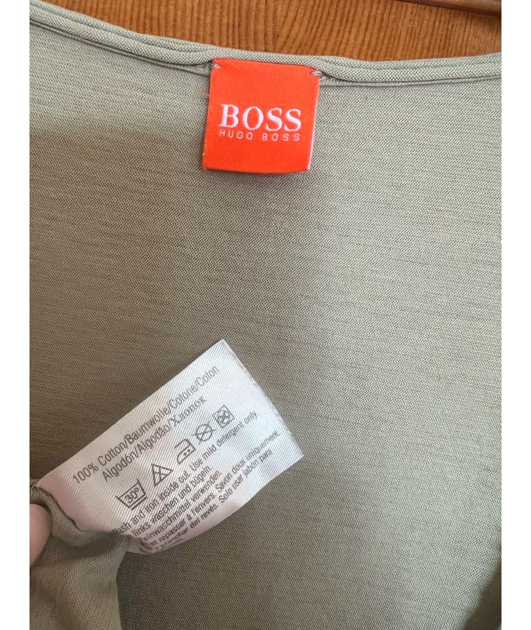 HUGO BOSS Зеленая хлопковая футболка, фото 3