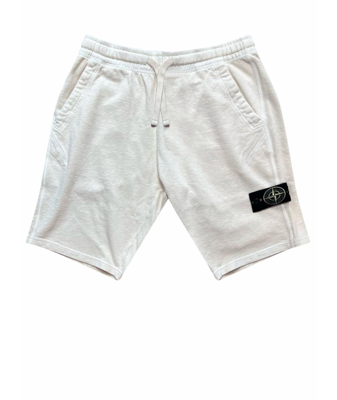 STONE ISLAND Бежевые хлопковые шорты, фото 1