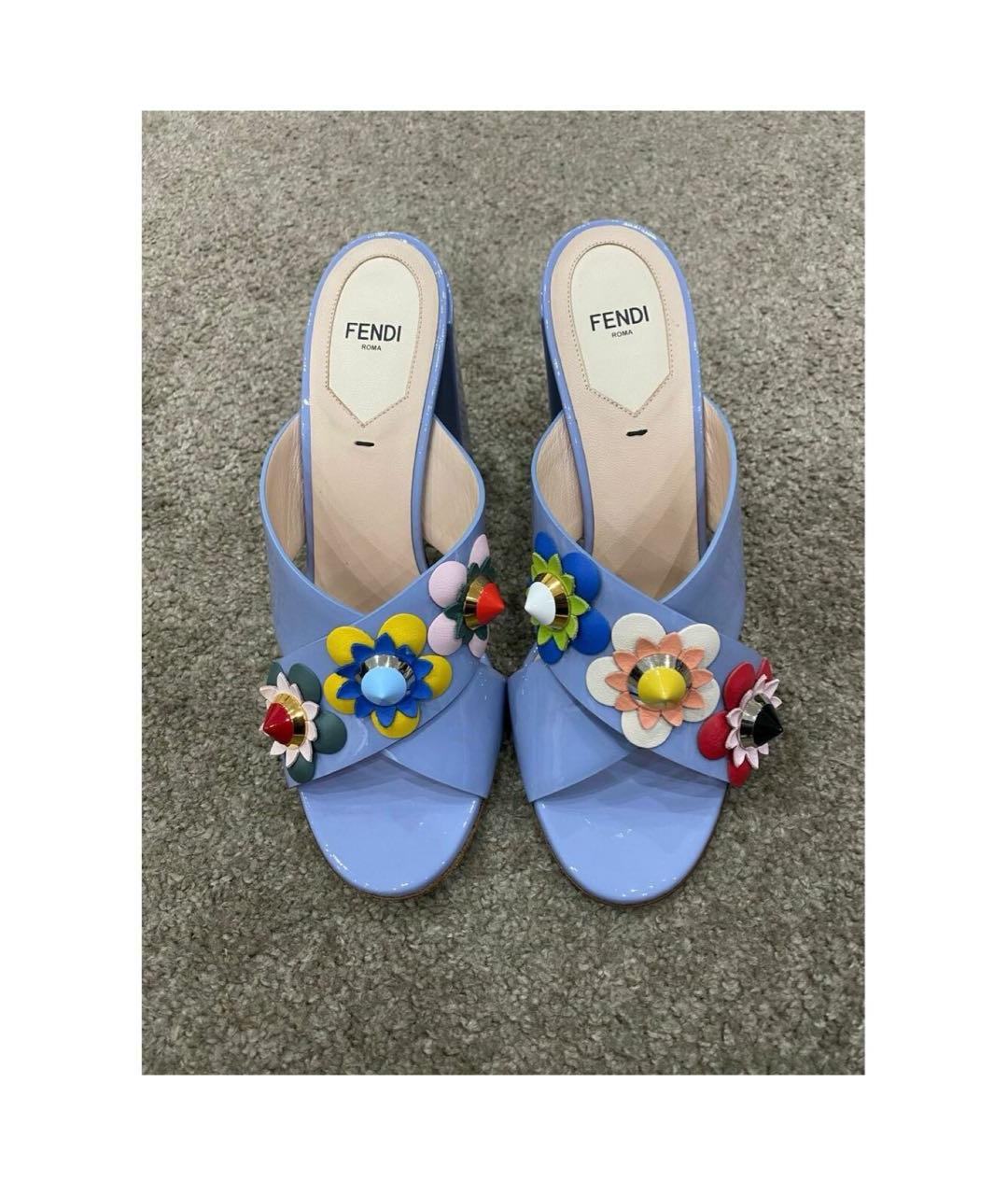 FENDI Кожаные мюли, фото 3