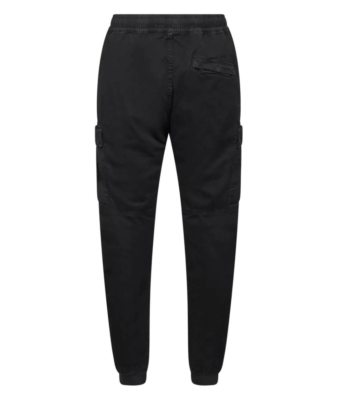 STONE ISLAND Черные хлопковые прямые джинсы, фото 2