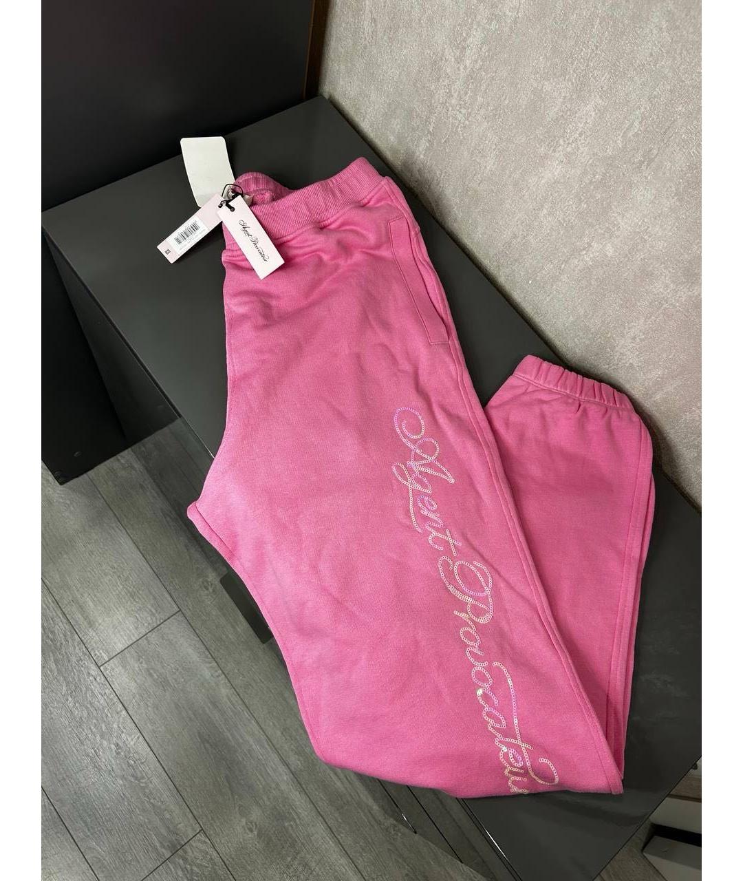AGENT PROVOCATEUR Розовые хлопковые спортивные брюки и шорты, фото 5