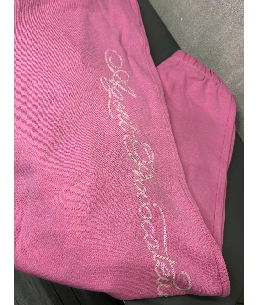 AGENT PROVOCATEUR Розовые хлопковые спортивные брюки и шорты, фото 7
