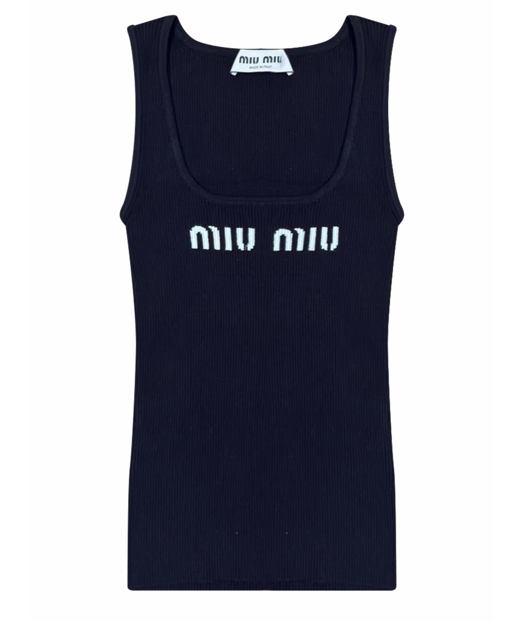 MIU MIU Черная майка, фото 1