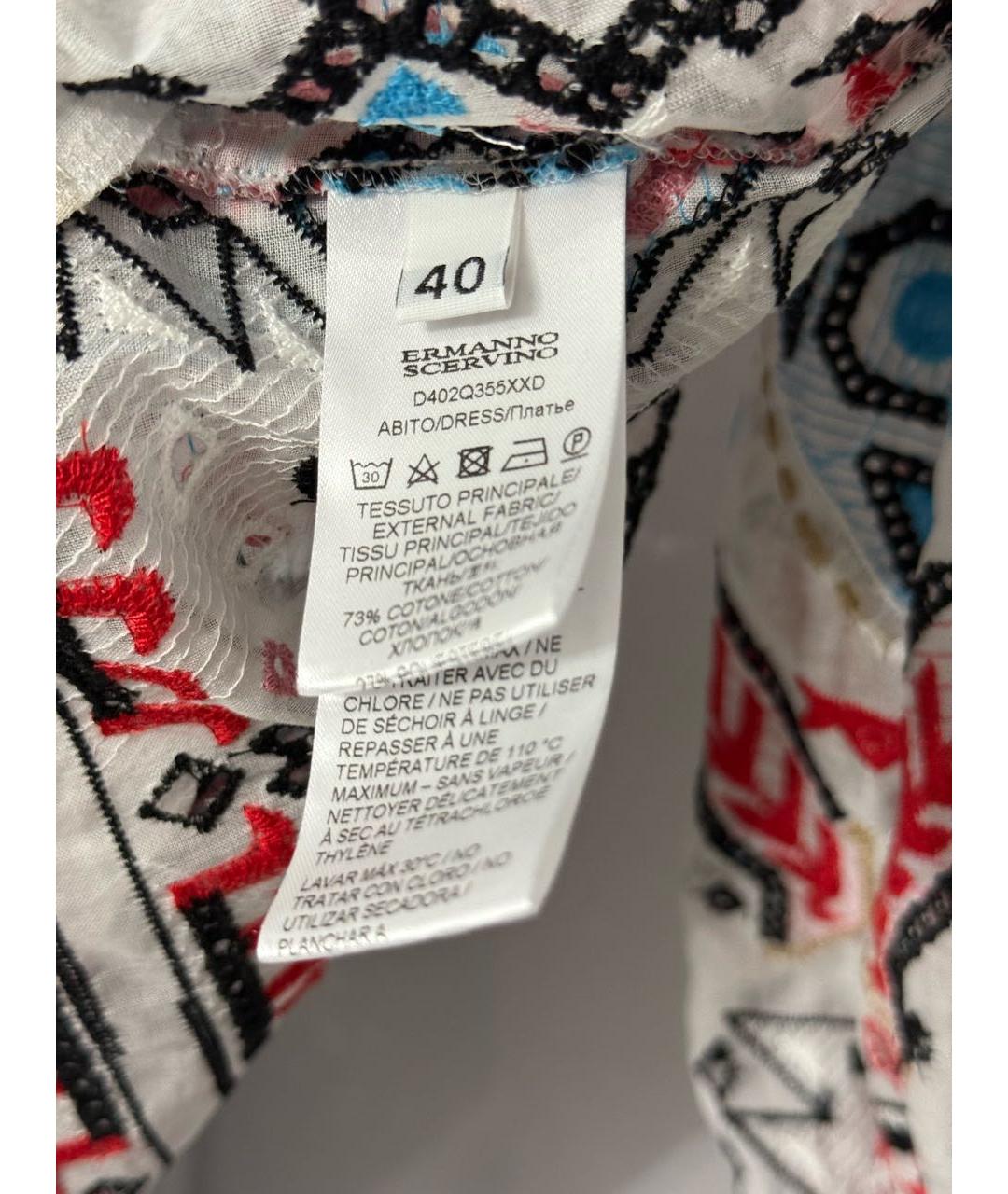 ERMANNO SCERVINO Мульти хлопковое повседневное платье, фото 5